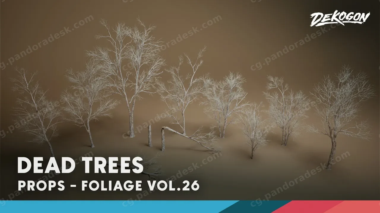 foliage第26卷 - 枯桦树 Foliage VOL.26 - Dead Birch Trees (Nanite + Low Poly)