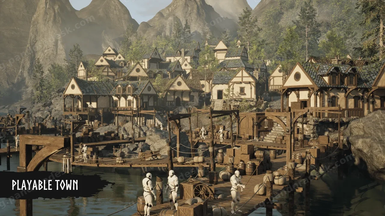 模块化中世纪城镇,码头 - Modular Medieval Town, Docks