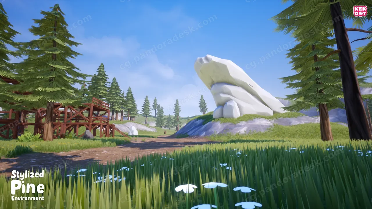风格化松树环境 - Stylized Pine Environment - Build a Modular Fort - By Kekdot