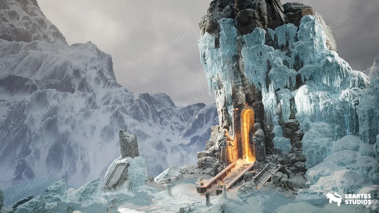 冰冻复古北欧环境冬日场景 - Frozen Norse Environment