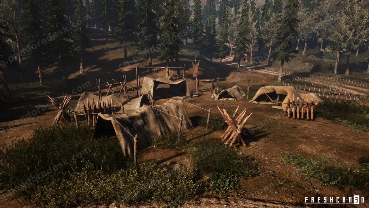 中世纪帐篷和露营道具包 - Medieval Tents & Camping Props Pack