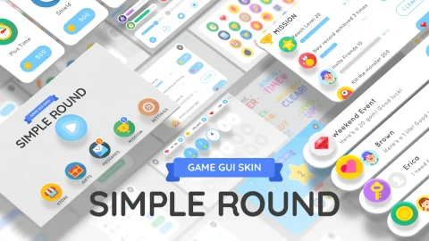 休闲游戏UI界面 GUI - Simple Round