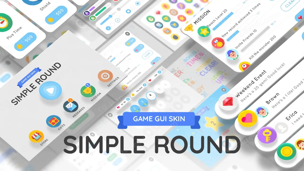 休闲游戏UI界面 GUI - Simple Round