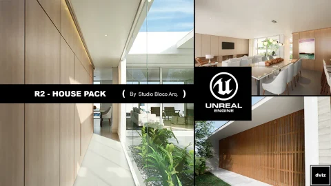 现代家居庭院别墅-R2 - REALISTIC HOUSE PACK