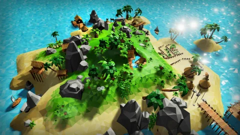风格化热带岛屿-Lowpoly Tropical Island