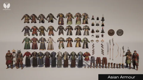 中国/蒙古/日本武士士兵 - Asian Armour