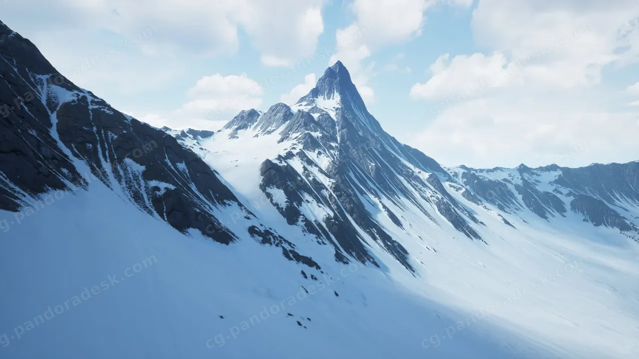 雪山景观 - Snowy Mountains Landscape