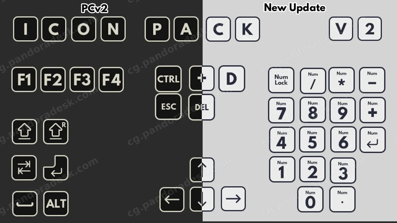 键位按钮图标包 V2 - Input Keys Icon Pack V2
