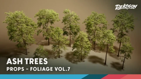 白蜡树 - Foliage VOL.7 - Ash Trees (Nanite and Low Poly)