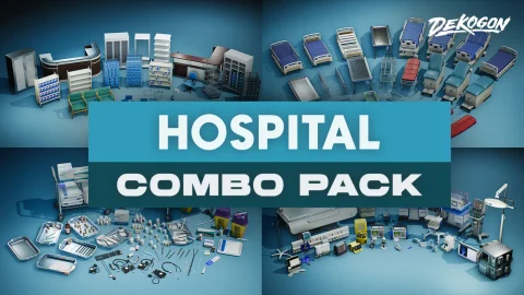 医院道具模型合集 Hospital - COMBO Prop Pack (VOL 1-6)