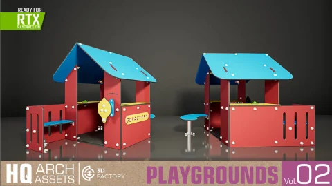 游乐设备游乐场设施滑梯道具 HQ Playgrounds Vol. 2