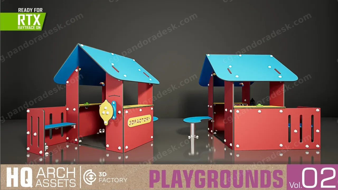 游乐设备游乐场设施滑梯道具 HQ Playgrounds Vol. 2