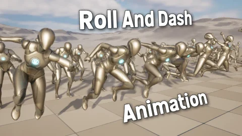 动作冒险战斗场景翻滚冲刺动画 Roll and Dash Animation