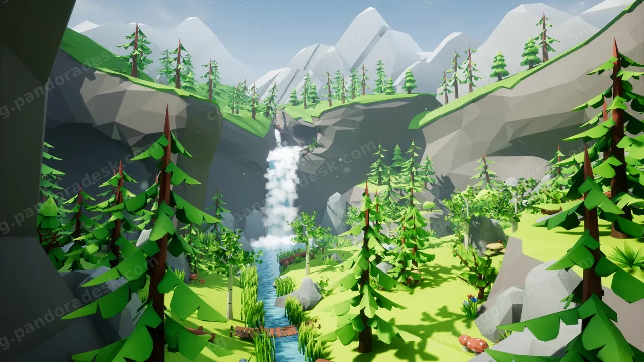 低多边形风格森林包-Lowpoly Style Forest Pack
