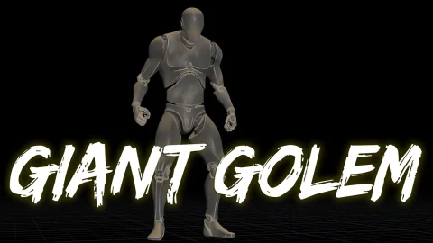 巨人傀儡BOSS攻击动画包 Giant Golem AnimSet