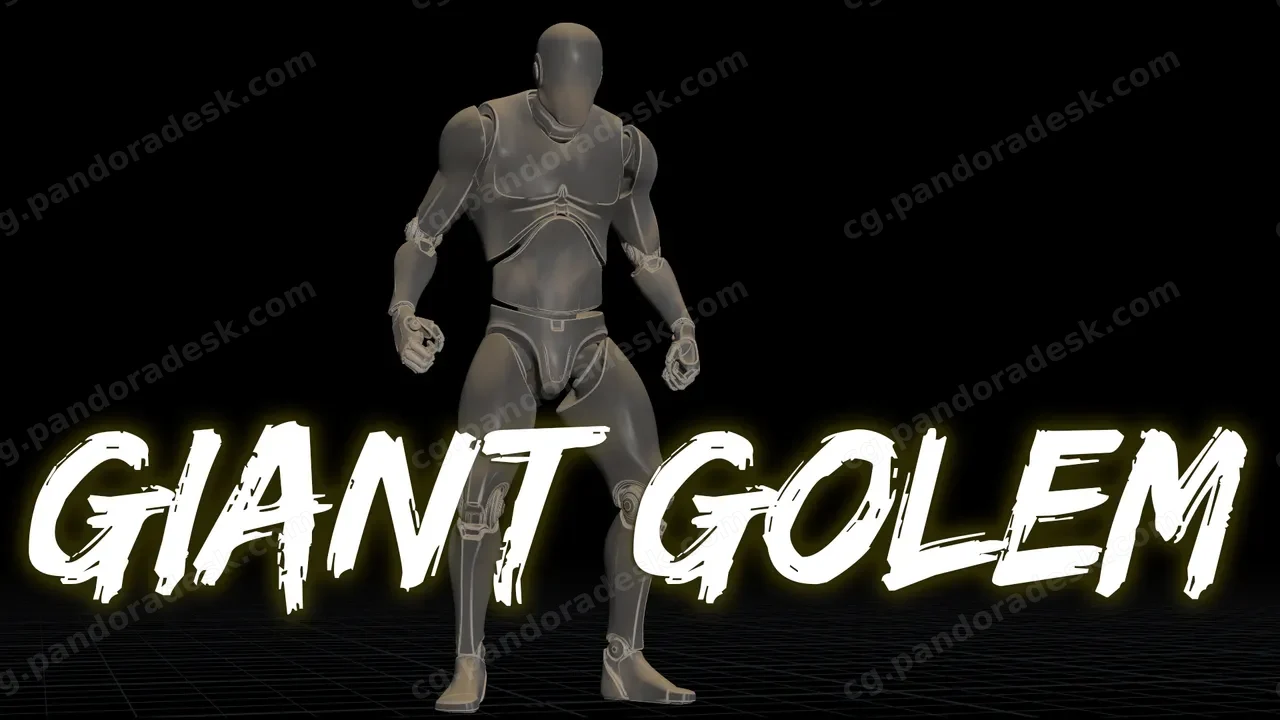 巨人傀儡BOSS攻击动画包 Giant Golem AnimSet