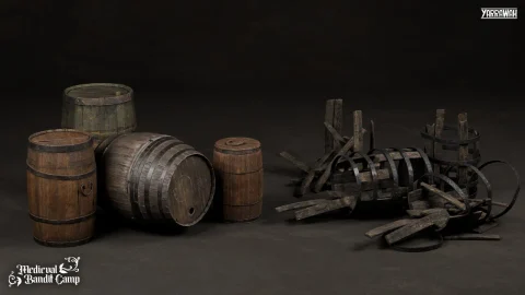 中世纪木桶模型 Medieval Props Vol. 1 Barrels