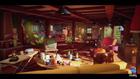 风格化的拳击俱乐部 - Stylized Countryside House Interior