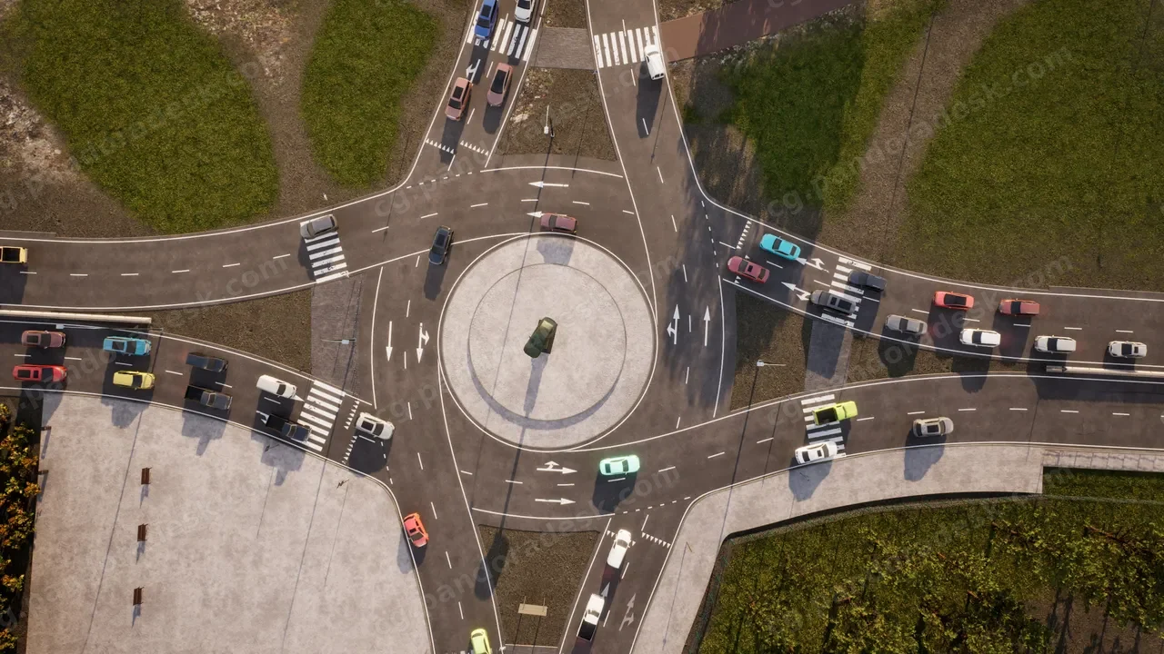 城市交通车流道路模拟蓝图模板-City Traffic Pro