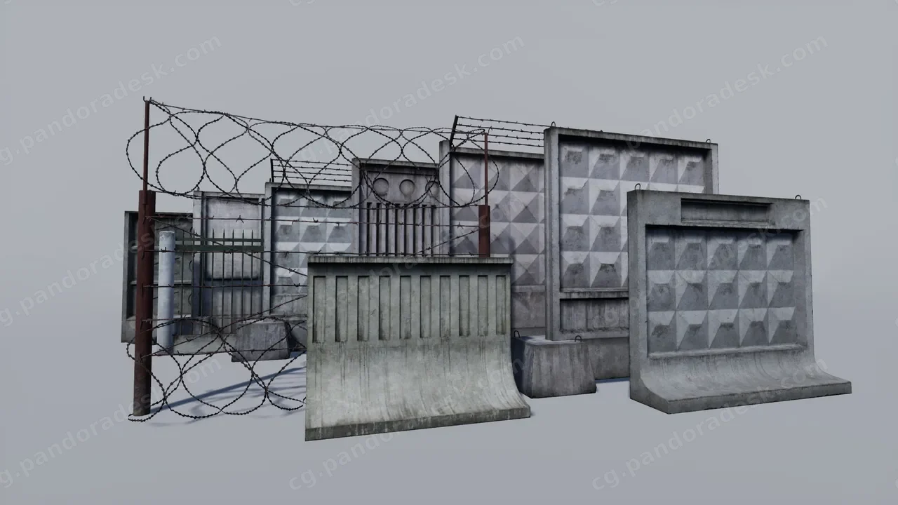 模块化混凝土和金属围栏包-Modular Concrete and Metallic Fence Pack