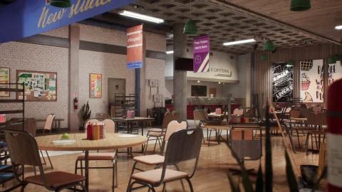 大学食堂环境 - University Cafeteria Environment