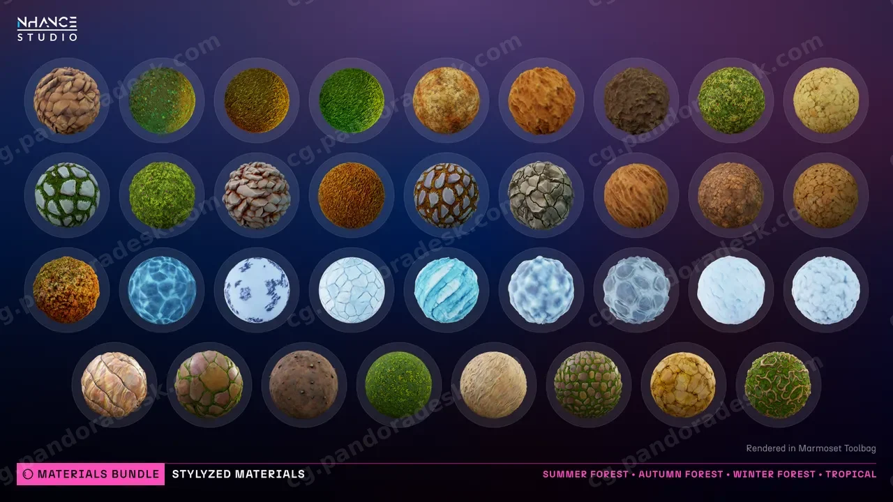 250个风格化材质包 - Stylized 250 Materials Bundle
