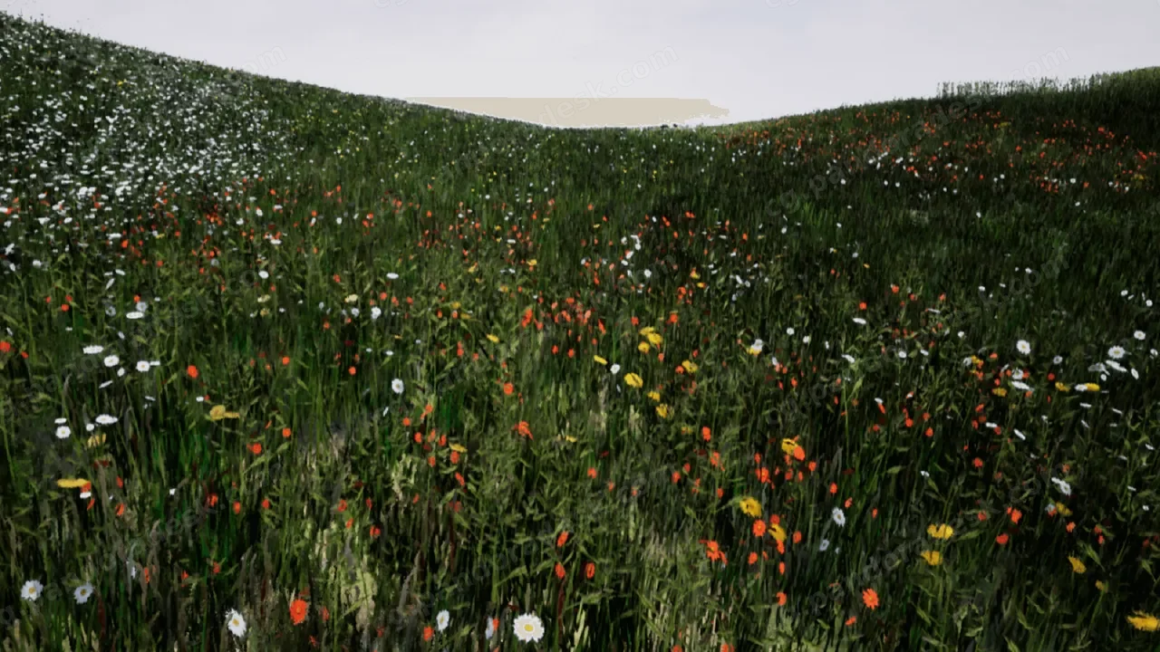 带有简单交互的草地-Grass with simple interaction