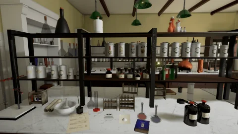 老式药剂师实验室-Old Style Pharmacist Laboratory