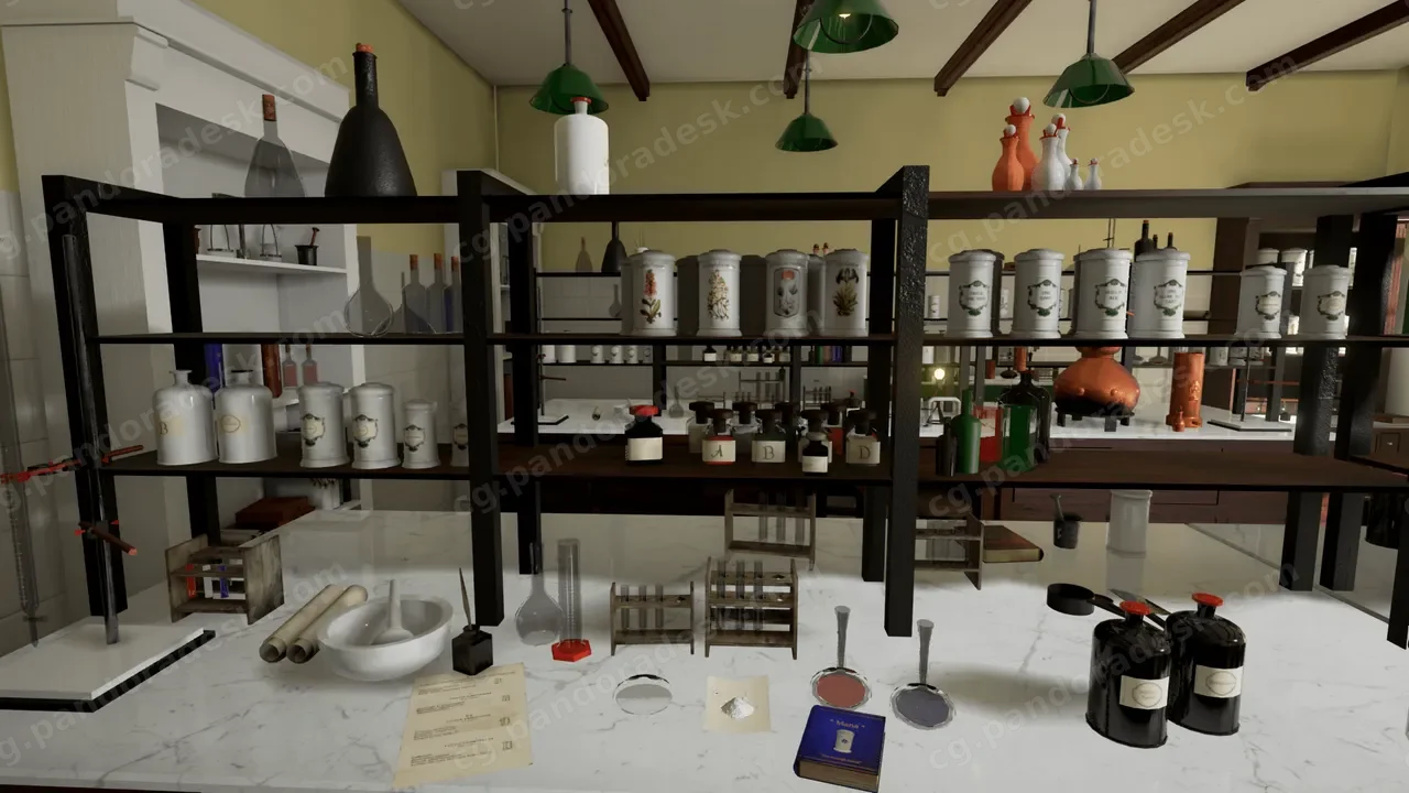 老式药剂师实验室-Old Style Pharmacist Laboratory
