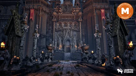 黑暗幻想城堡环境超级包（幻想城堡 魂系风格 幻想 3D） Dark Fantasy Castle Environment Megapack ( Fantasy Castle Soulslike Fantasy 3D )