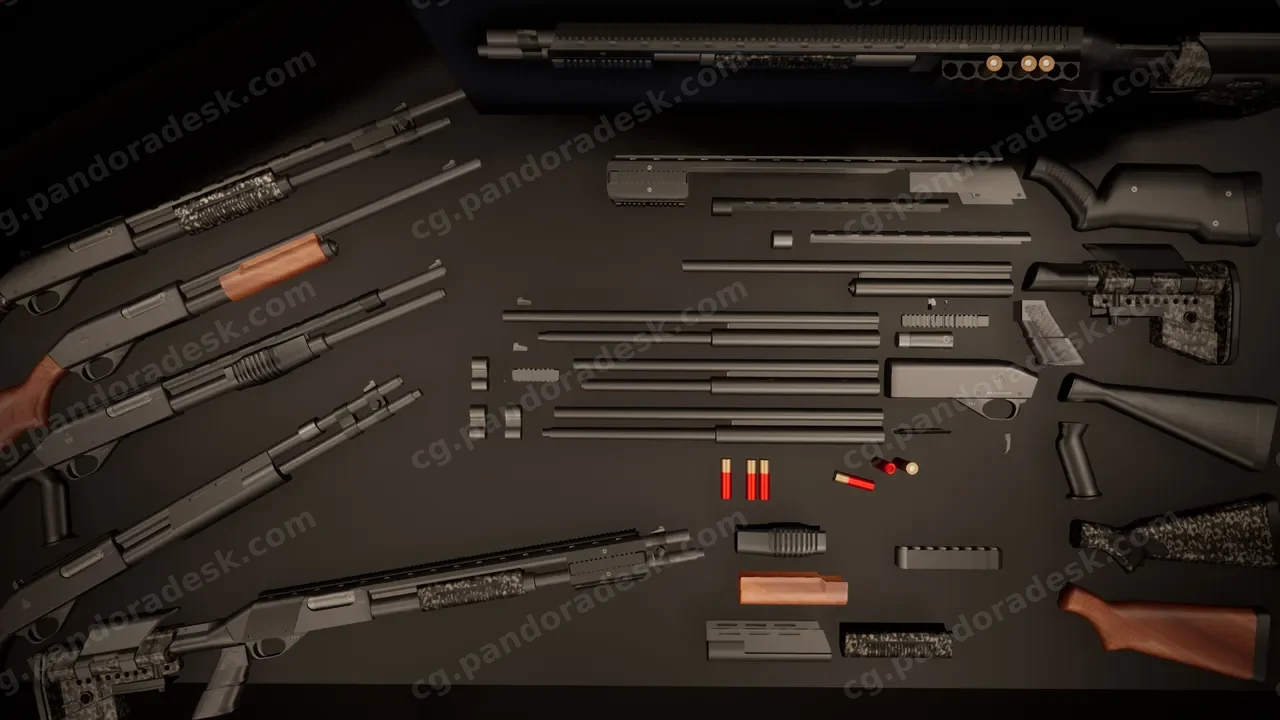 散弹枪套装 - Modular Weapons - Shotgun Pack Props