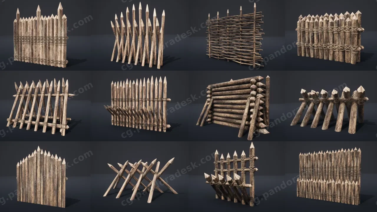 栅栏墙和障碍 - Palisade Walls and Barriers - v1
