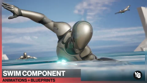 游泳组件150个动画+蓝图 Swim Component 150 Animations + Blueprints