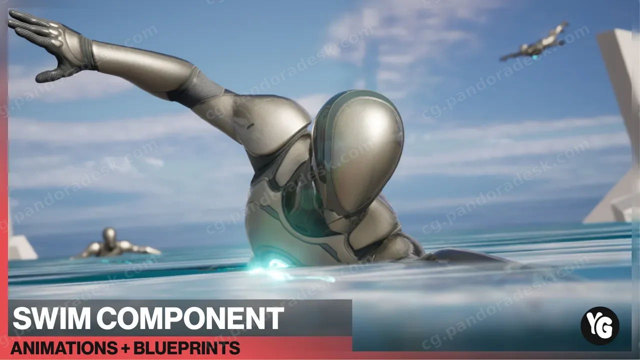 游泳组件150个动画+蓝图 Swim Component 150 Animations + Blueprints
