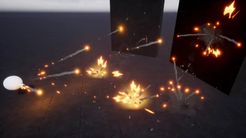 科幻炮击发射特效2-Niagara Toon Projectiles 2