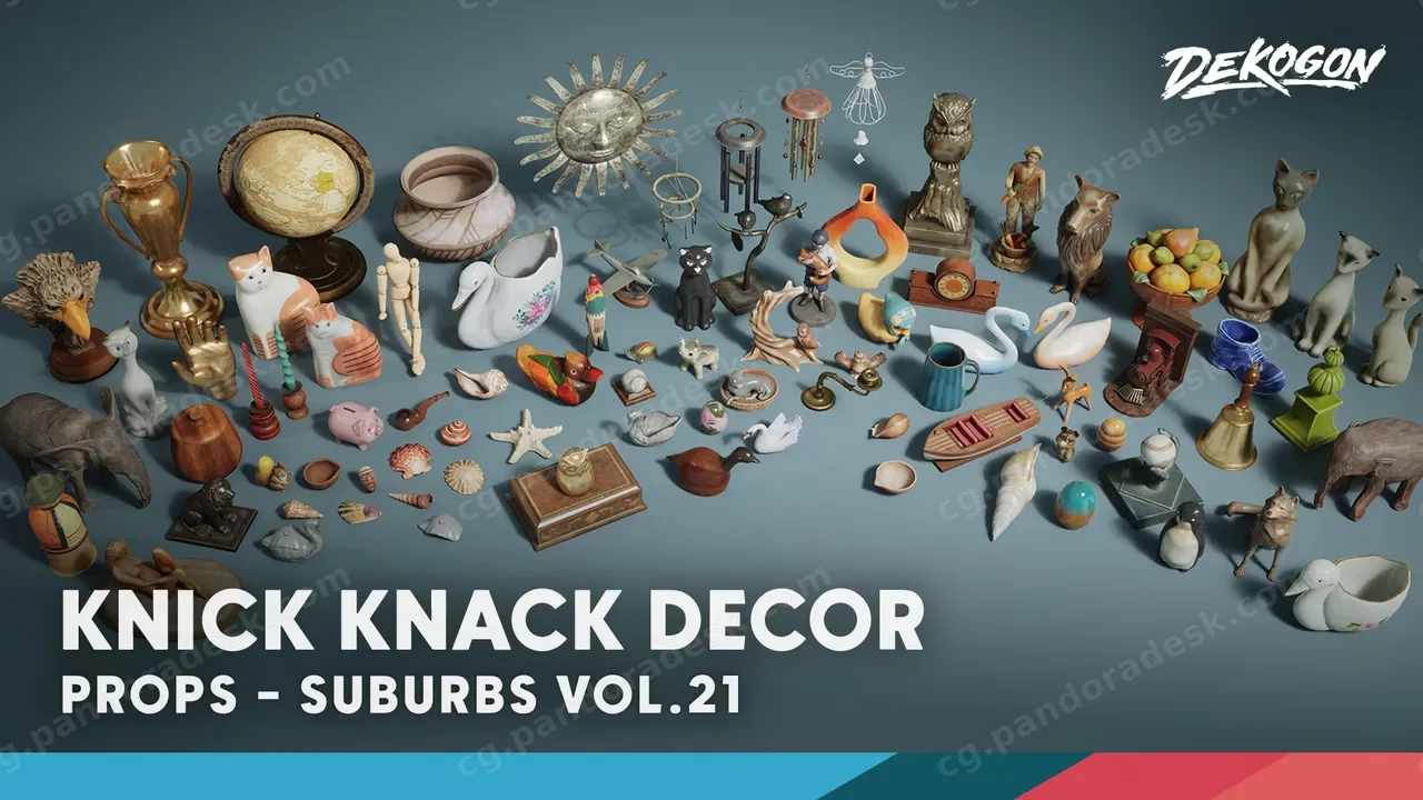 复古小摆件装饰品 - Suburbs VOL.21 - Knick Knack Decor (Nanite and Low Poly)