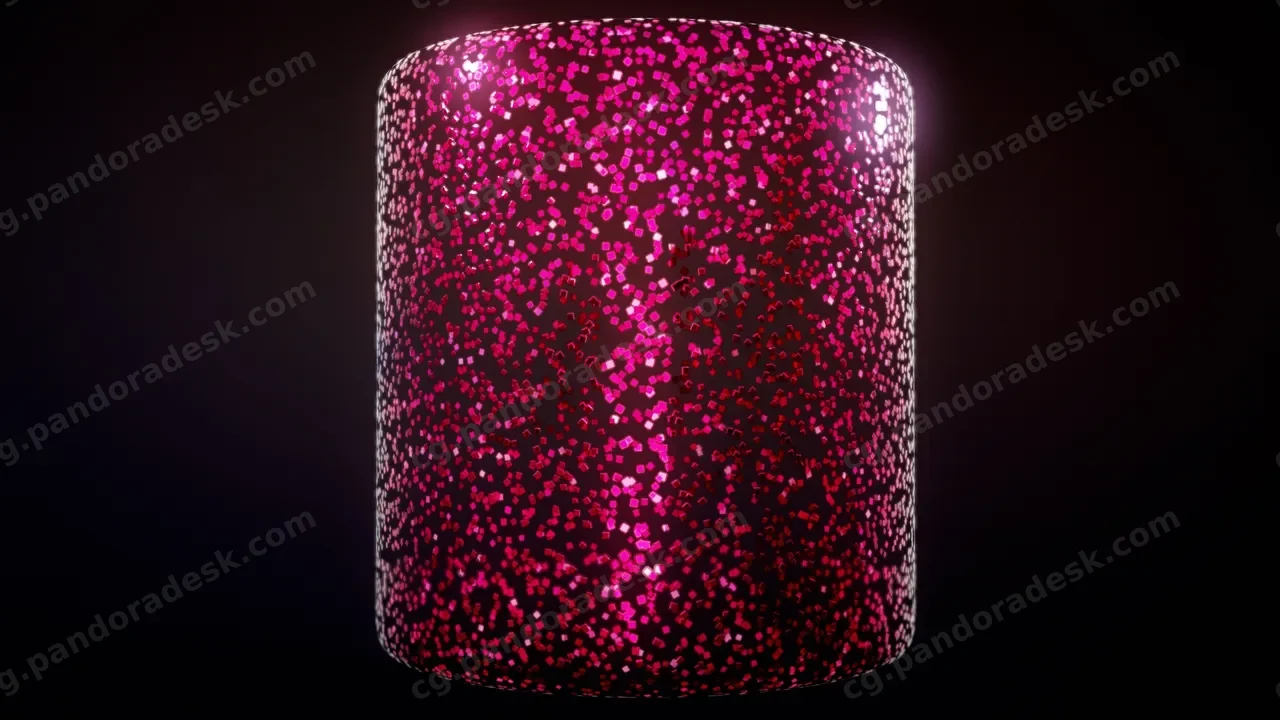 粉色矩形闪光物质PBR材质和纹理 Pink Rectangle Glitter Substance PBR material and textures