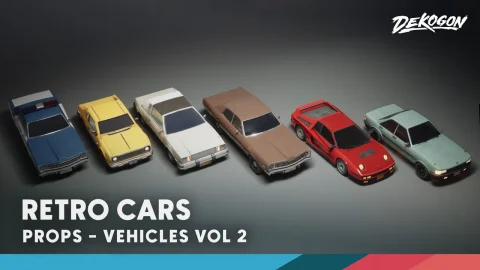 复古汽车车辆 - Vehicles VOL.2 - Retro Cars (Low Poly)