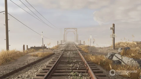 滨海湿地与铁路桥 - Coastal Wetland & Railroad Bridge