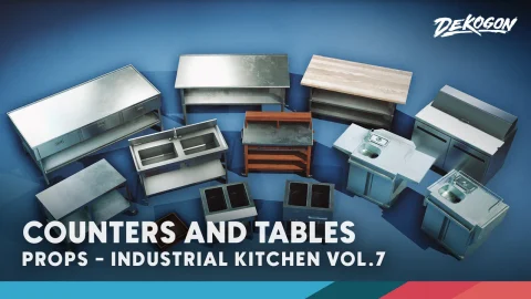现代厨房/餐厅道具 - Modern Kitchen Restaurant Props VOL.7