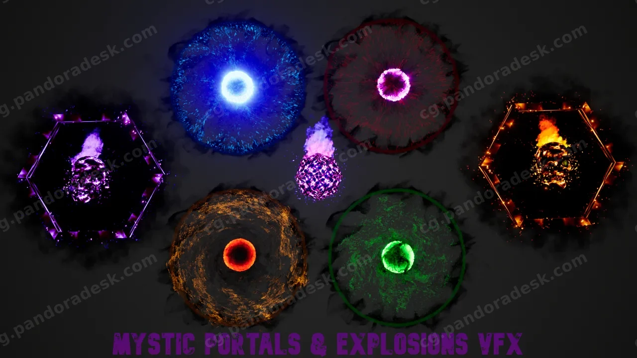 神秘传送门/爆炸视觉特效包 - Mystic Portals Explosions VFX Pack