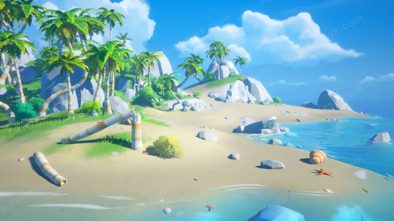 风格化的岛屿 |沿海自然环境 - Stylized Island | Coastal Nature Environment