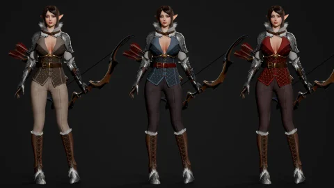 精灵弓箭手女孩-Modular Elf Archer Girl