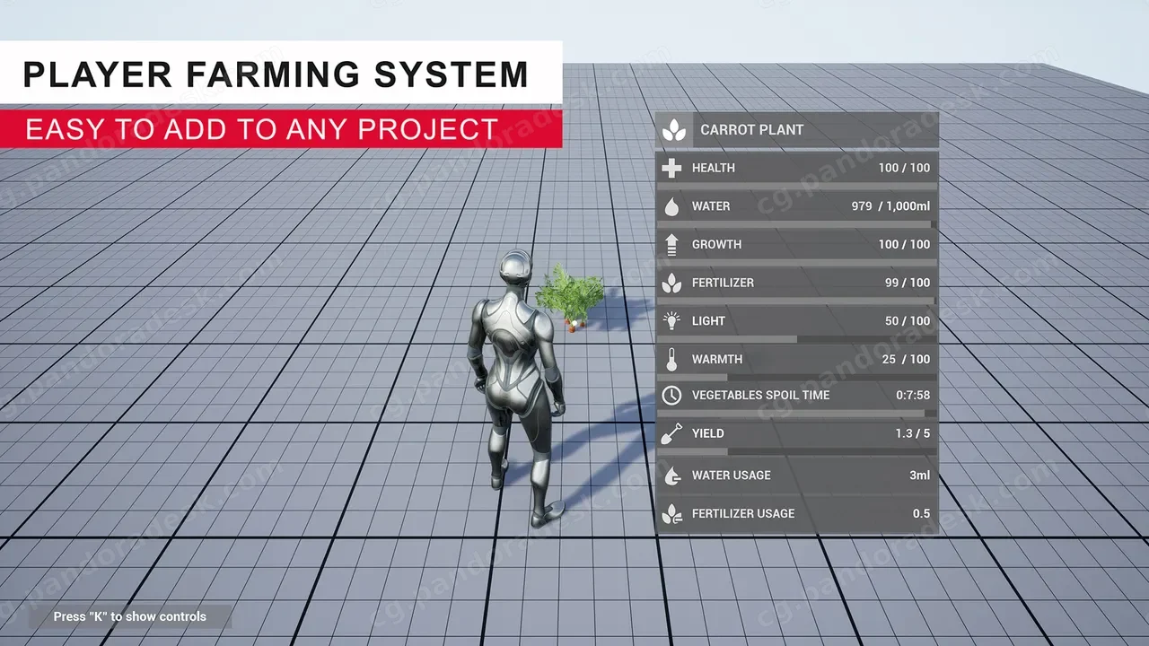 玩家农场功能蔬菜植物系统蓝图 Player Farming System