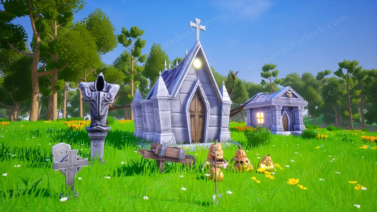 幽灵主题墓地包 - Spooky Stylized Graveyard Pack
