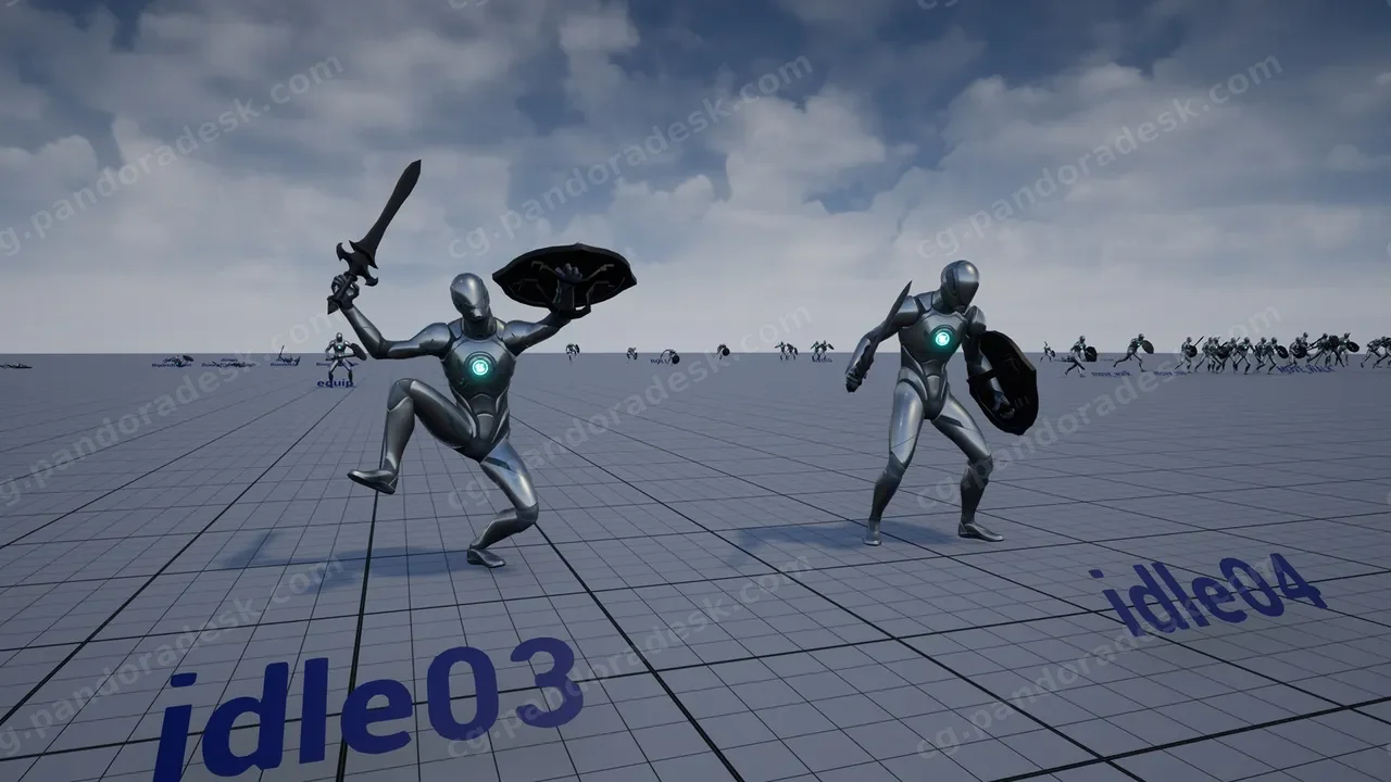 哥布林剑盾动画-Goblin Sword Shield AnimSet