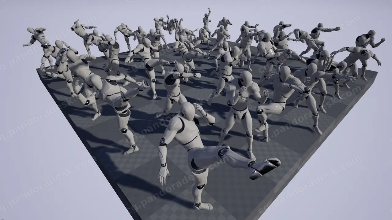 近身格斗搏击动画-Fighting Animset Pro