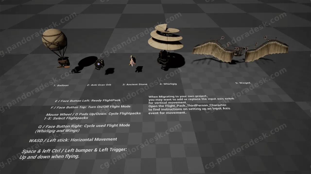幻想喷气背包飞行蓝图 Fantasy Flight Packs Bundle