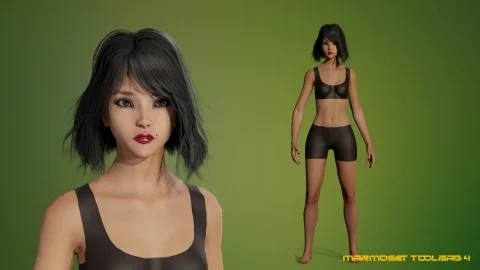 亚洲女孩基础任务角色模型 ASIAN GIRL BASE MESH