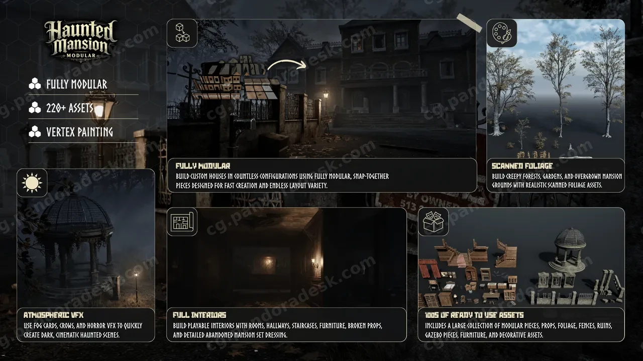 模块化鬼屋 - Modular Haunted Mansion (Haunted Mansion, Haunted House, Modular House, Mansion)
